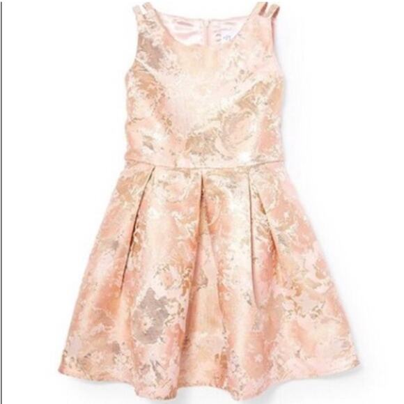 The Children’s Place Pink and Gold Sleeveless Party Fancy Dress size 10 - Picture 1 of 5